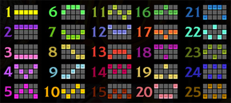 다빈치의 보물 8 다빈치의 보물 온라인 슬롯 페이라인 예시