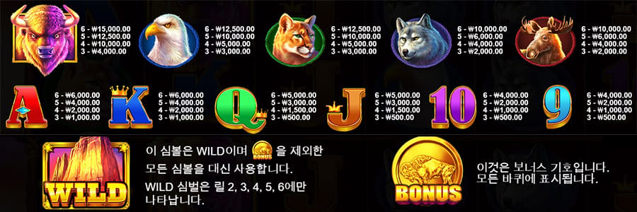 버팔로 킹 7 버팔로킹 온라인 슬롯 게임 심볼